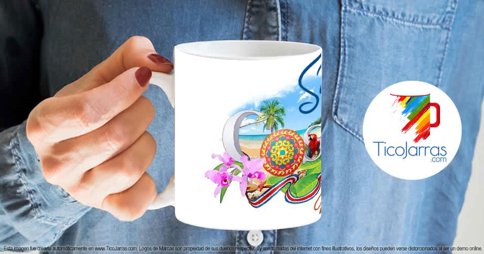 Artículos Personalizados Taza Diseño de Costa Rica