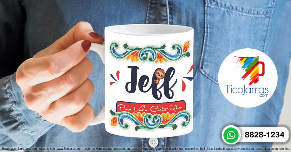 Artículos Personalizados Taza Típica de Costa Rica con Perezoso