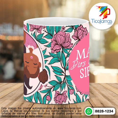 Tazas Personalizadas Madre Dios te bendiga Siempre