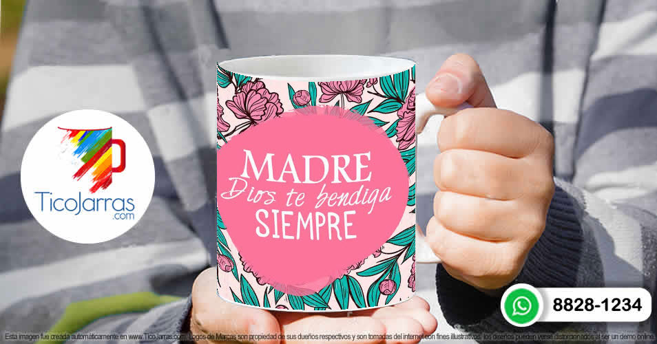 Tazas Personalizadas en Costa Rica Madre Dios te bendiga Siempre