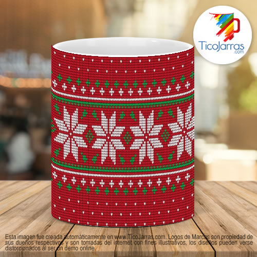 Tazas Personalizadas Taza con fondo Navideño