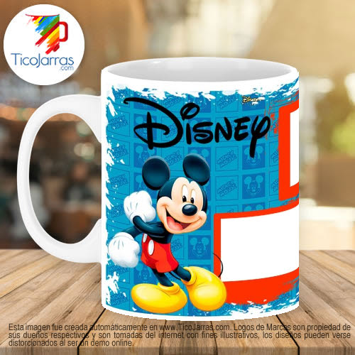 Jarras Personalizadas Taza Diseños Infantiles - Mickey Mouse con Fotografía