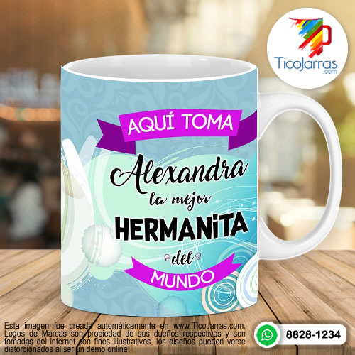 Tazas Personalizadas en Costa Rica Aquí toma la mejor hermanita del mundo