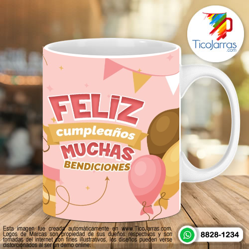 Diseños Personalizadas Feliz Cumpleaños muchas bendiciones