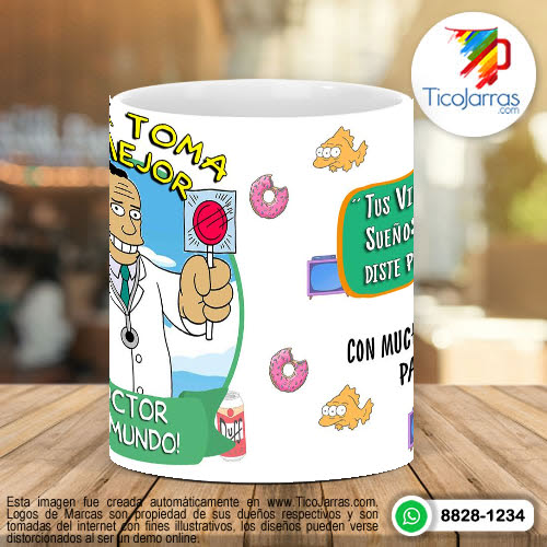 Tazas Personalizadas Aquí toman los Simpsoms - Doctor