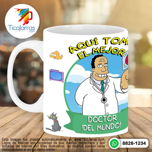 Jarras Personalizadas Aquí toman los Simpsoms - Doctor