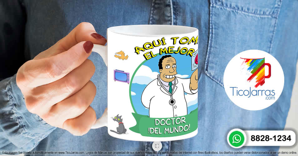 Tazas Personalizadas en Costa Rica Aquí toman los Simpsoms - Doctor