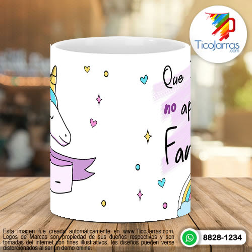 Tazas Personalizadas Diseño de Unicornio