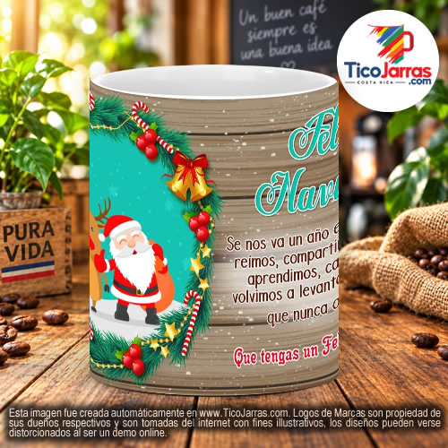 Taza Navideña - TicoJarras