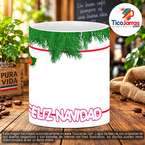 Taza Navideña - TicoJarras