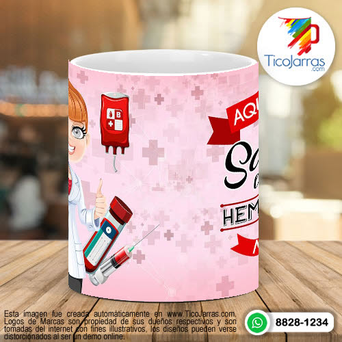 Tazas Personalizadas Aquí Toma la Mejor Hematóloga