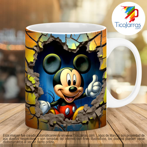 Tazas Personalizadas en Costa Rica Michey Mouse 3D