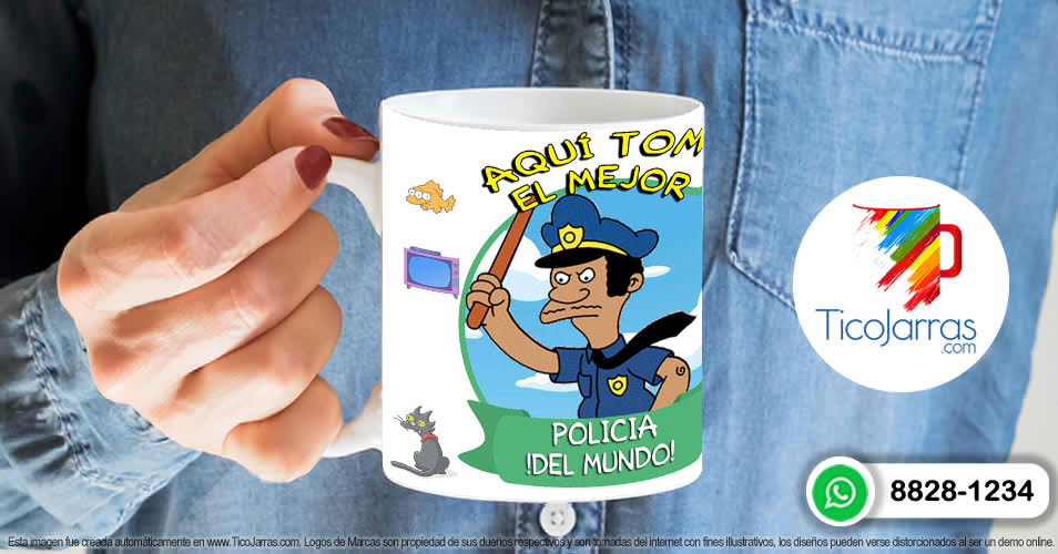 Artículos Personalizados Aquí toman los Simpsons - Policia 2