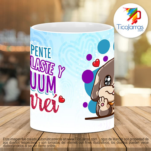 Tazas Personalizadas De repente me hablaste y puuum Sonreír