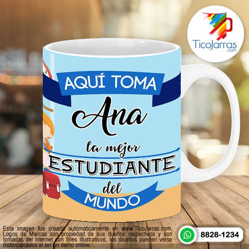 Tazas Personalizadas en Costa Rica Aquí Toma la Mejor Estudiante