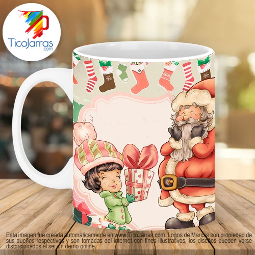 Jarras Personalizadas Taza Navideña con mensaje