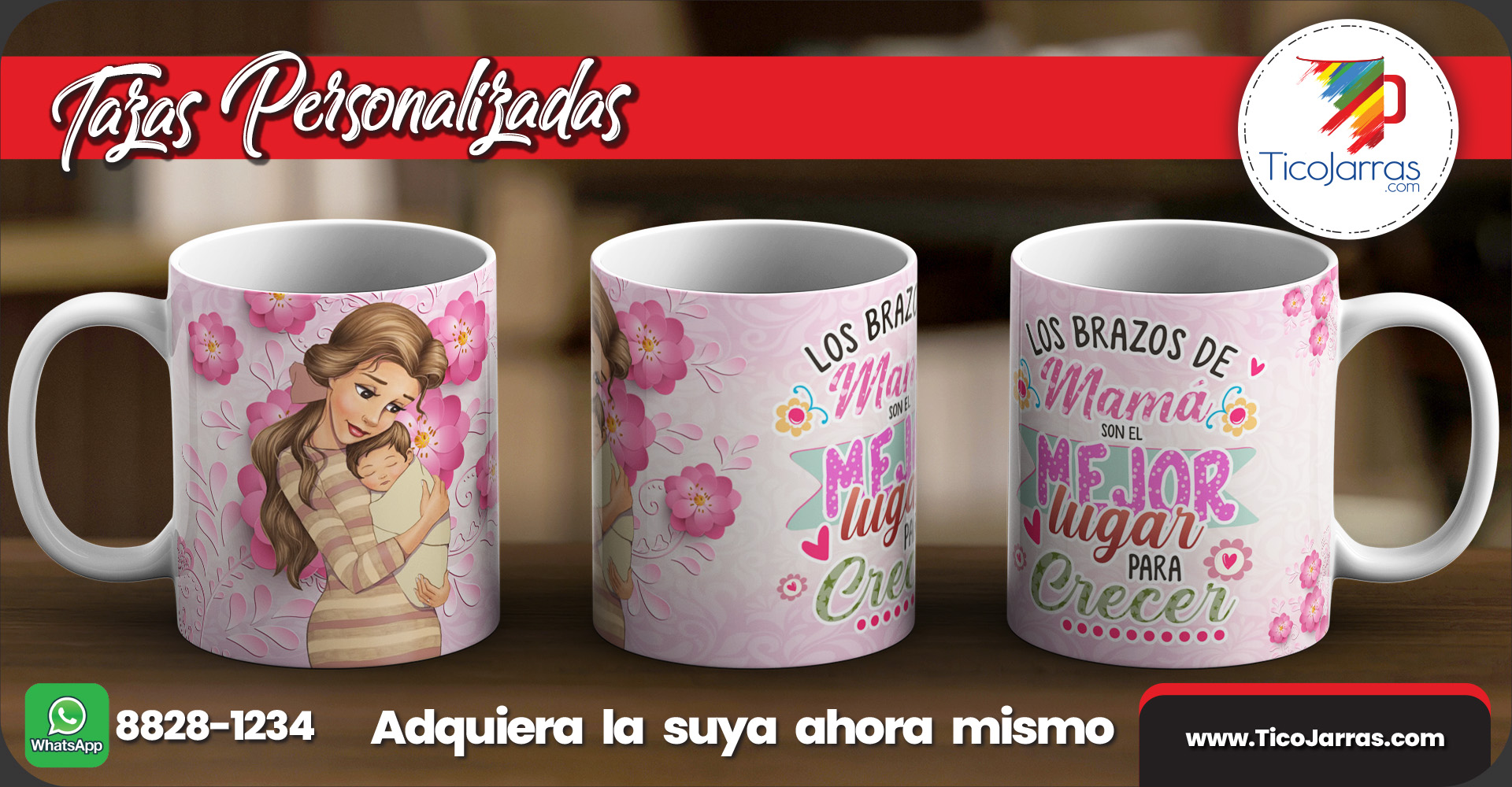 Tazas Personalizadas Los Abrazos de Mama son el Mejor lugar