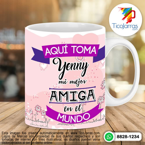 Tazas Personalizadas en Costa Rica Aquí toma mi mejor amiga del mundo