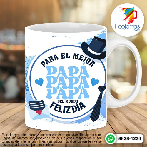Tazas Personalizadas en Costa Rica Para el mejor Papá - Mapaches