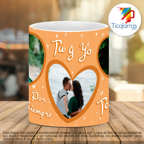 Tazas Personalizadas Te amo. Tú y yo por siempre