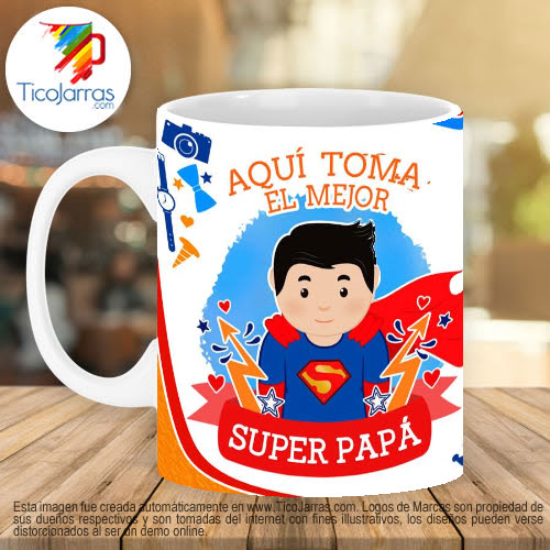 Tazas Personalizadas en Costa Rica Super Papá