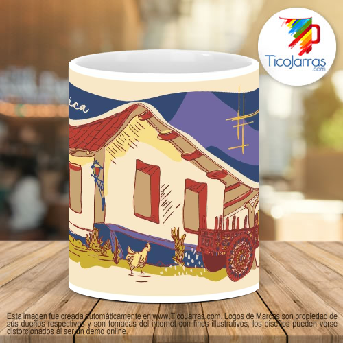 Tazas Personalizadas Casa típica de Costa Rica