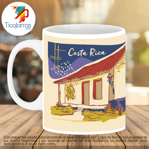 Jarras Personalizadas Casa típica de Costa Rica