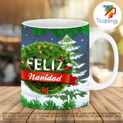 Tazas Personalizadas en Costa Rica Feliz Navidad - Piolin y Silvestre