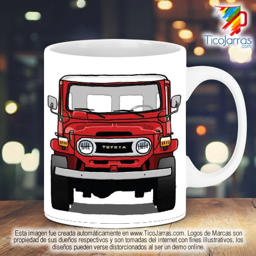 Tazas Personalizadas en Costa Rica Toyota Land Cruiser FJ Rojo