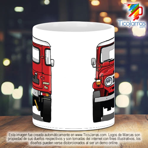 Tazas Personalizadas Toyota Land Cruiser FJ Rojo