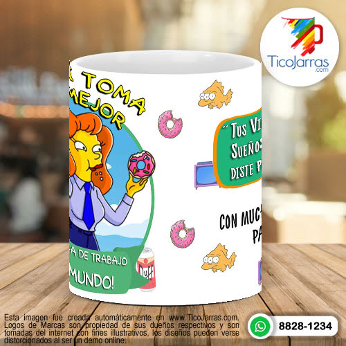 Tazas Personalizadas Aquí toman los Simpsoms - Compañera