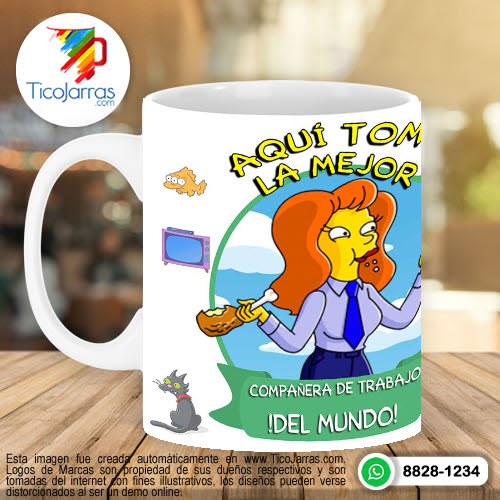 Tazas Personalizadas en Costa Rica Aquí toman los Simpsoms - Compañera