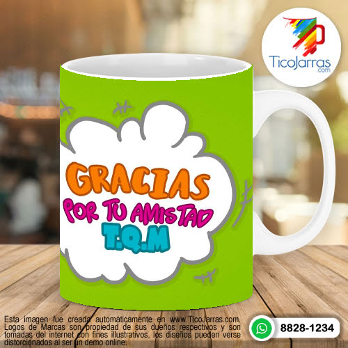 Tazas Personalizadas en Costa Rica Gracias por tu Amistad