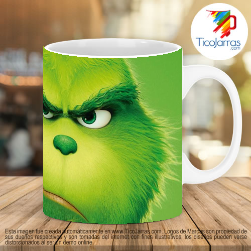 Diseños Personalizadas Grinch -No toques mi taza-