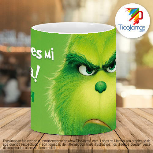 Tazas Personalizadas Grinch -No toques mi taza-