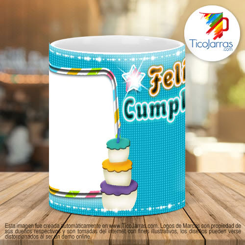 Tazas Personalizadas Feliz día de Cumpleaños, Imagen y texto