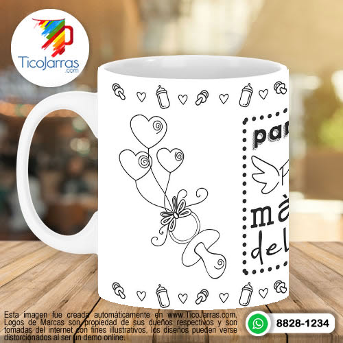 Jarras Personalizadas Para la mamá primeriza más dulce del Mundo