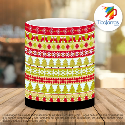 Tazas Personalizadas Taza con fondo Navideño