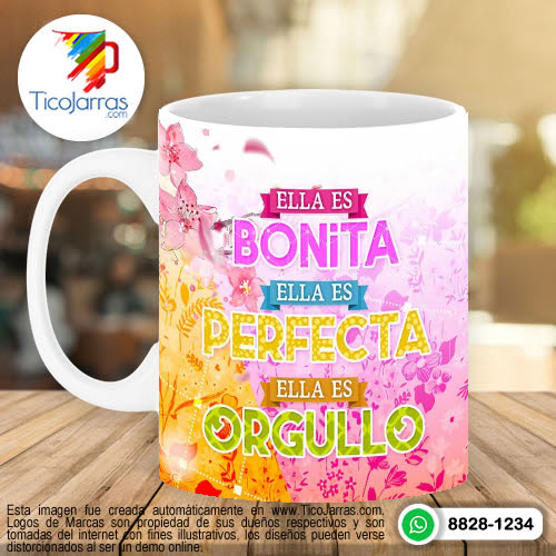 Jarras Personalizadas Ella es Bonita ella es perfecta