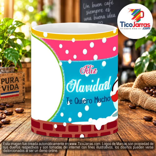 Taza Navideña - TicoJarras