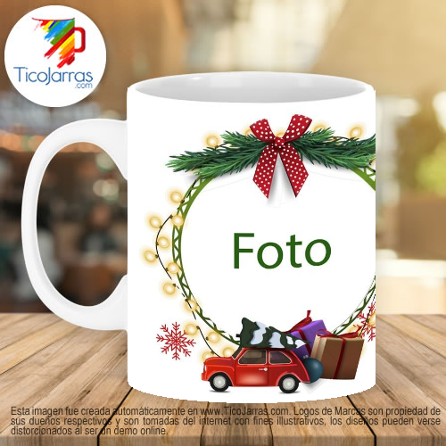 Jarras Personalizadas Feliz Navidad con foto