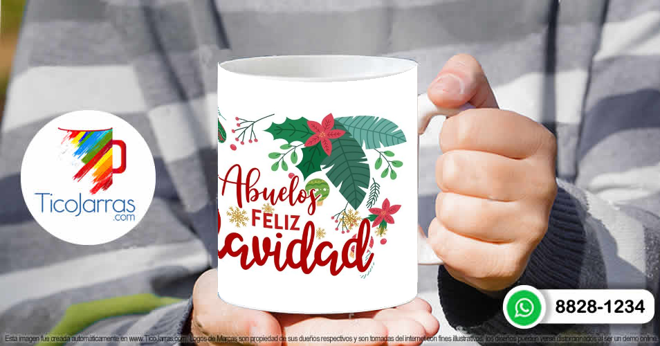 Tazas Personalizadas en Costa Rica Feliz Navidad con foto