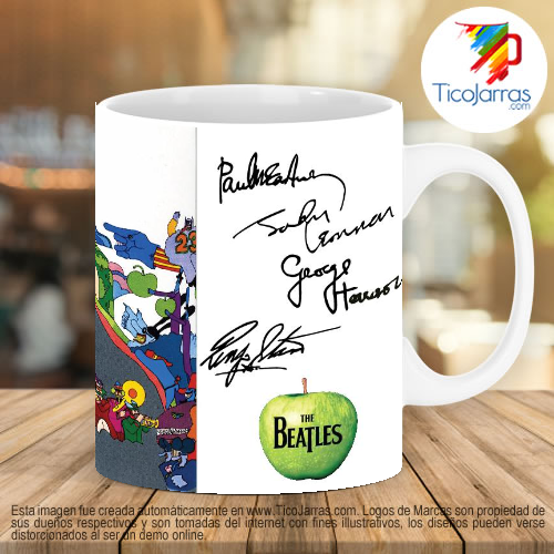 Diseños Personalizadas Jarra Personalizada The Beatles Yellow Submarine