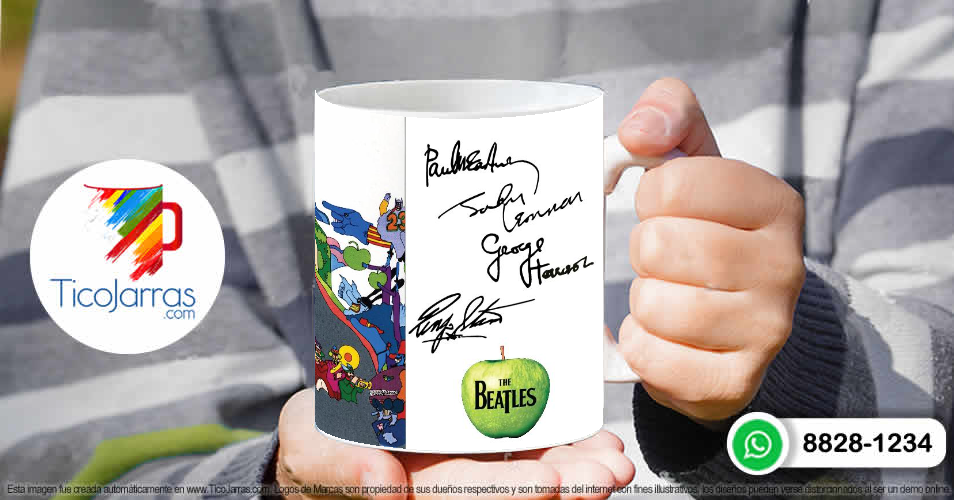 Tazas Personalizadas en Costa Rica Jarra Personalizada The Beatles Yellow Submarine