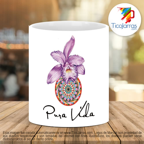 Tazas Personalizadas Taza con Guaria morada