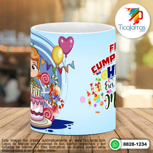 Tazas Personalizadas Feliz Cumpleaños Hijo