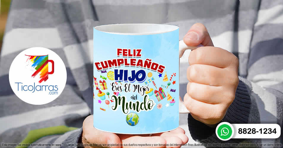 Tazas Personalizadas en Costa Rica Feliz Cumpleaños Hijo