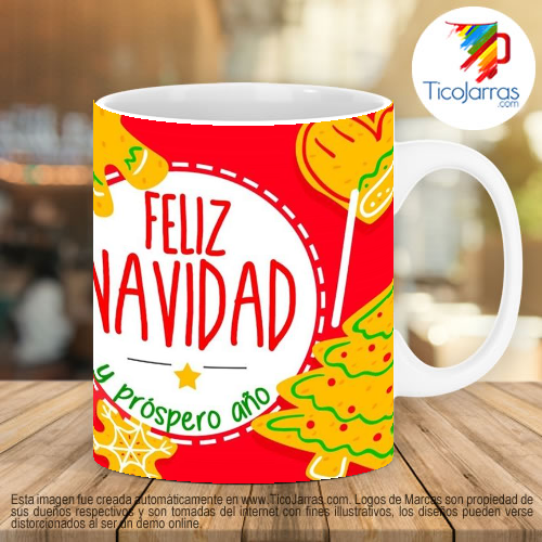 Tazas Personalizadas en Costa Rica Feliz navidad muñeco de gengibre