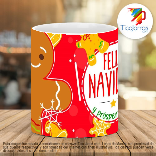 Tazas Personalizadas Feliz navidad muñeco de gengibre