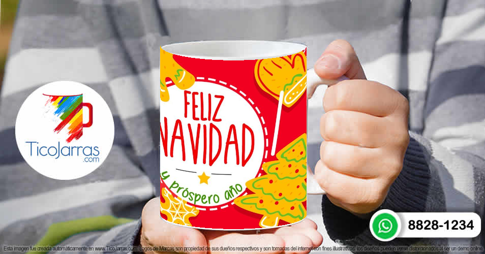 Tazas Personalizadas en Costa Rica Feliz Navidad - Muñeco de Jengibre